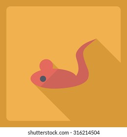 Flat modern design with shadow  Icon cat toy