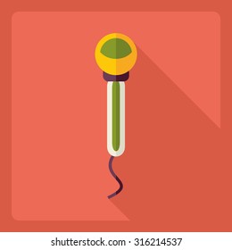 Flat modern design with shadow  Icon microphone