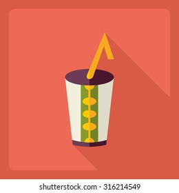 Flat modern design with shadow  Icon beverage