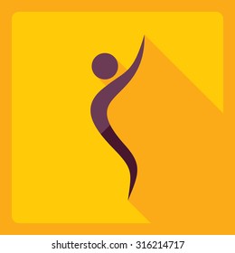 Flat modern design with shadow  Icon stick figure 