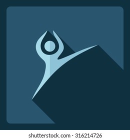 Flat modern design with shadow  Icon stick figure 