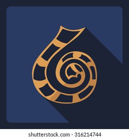 Flat modern design with shadow  Icon reel of film