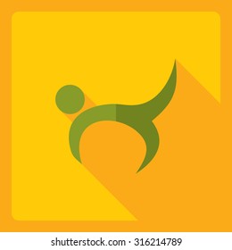 Flat modern design with shadow  Icon stick figure 
