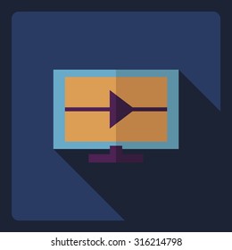 Flat modern design with shadow  Icon screen