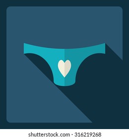 Flat modern design with shadow  Icon underwear