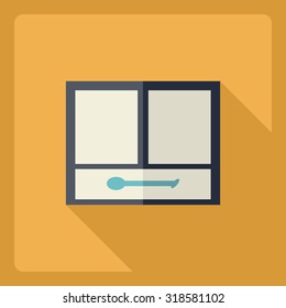 Flat modern design with shadow  Icon box