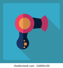 Flat modern design with shadow  Icon dryer