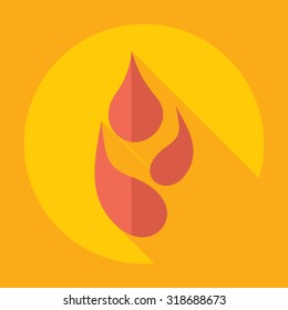 Flat modern design with shadow  Icon water drop