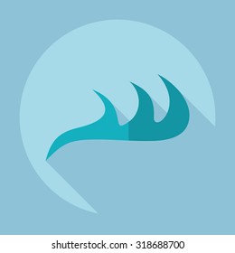 Flat modern design with shadow  Icon wave