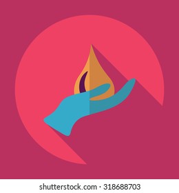 Flat modern design with shadow  Icon water drop