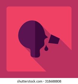 Flat modern design with shadow  Icon water