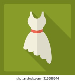 Flat modern design with shadow  Icon dress