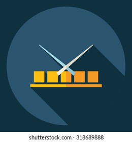 Flat modern design with shadow  Icon sushi set