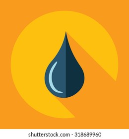 Flat modern design with shadow  Icon water drop