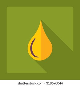 Flat modern design with shadow  Icon water drop