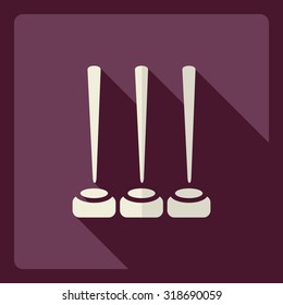 Flat modern design with shadow  Icon rolls set