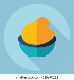 Flat modern design with shadow  Icon  noodles