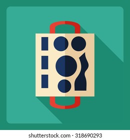 Flat modern design with shadow  Icon sushi set