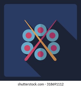 Flat modern design with shadow  Icon sushi set