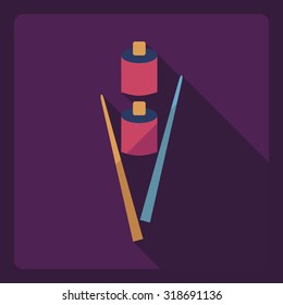 Flat modern design with shadow  Icon rolls set