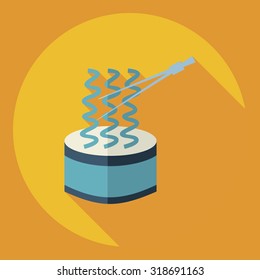Flat modern design with shadow  Icon  noodles