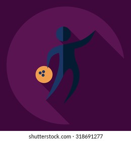 Flat modern design with shadow  Icon stick figure