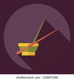 Flat modern design with shadow  Icon  noodles