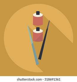 Flat modern design with shadow  Icon rolls set