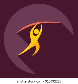 Flat modern design with shadow  Icon stick figure