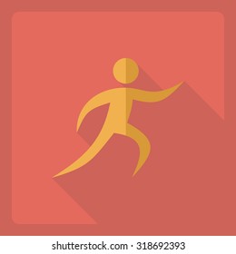 Flat modern design with shadow  Icon stick figure