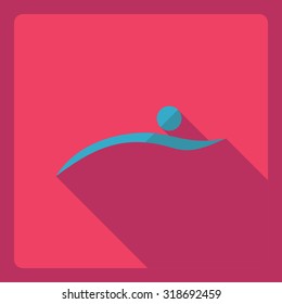 Flat modern design with shadow  Icon stick figure