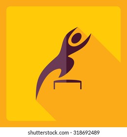 Flat modern design with shadow  Icon stick figure