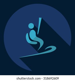 Flat modern design with shadow  Icon stick figure
