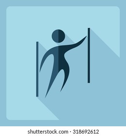 Flat modern design with shadow  Icon stick figure