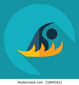 Flat modern design with shadow  Icon stick figure