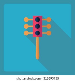 Flat modern design with shadow  Icon cat toy
