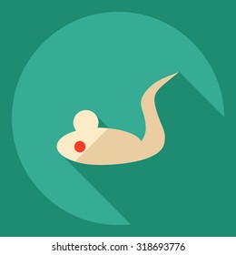 Flat modern design with shadow  Icon cat toy