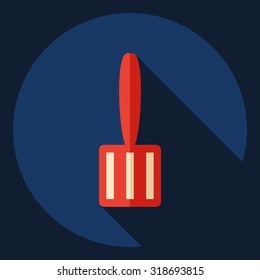 Flat modern design with shadow  Icon cat comb