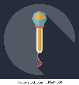 Flat modern design with shadow  Icon microphone