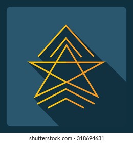 Flat modern design with shadow  Icon theater
