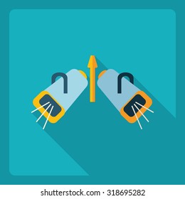 Flat modern design with shadow  Icon spotlight