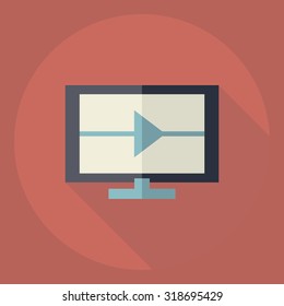 Flat modern design with shadow  Icon screen