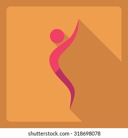 Flat modern design with shadow  Icon stick figure 