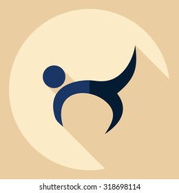 Flat modern design with shadow  Icon stick figure 