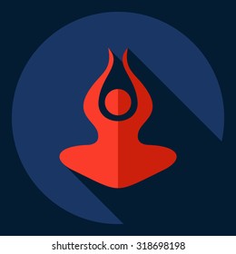 Flat modern design with shadow  Icon stick figure 