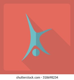 Flat modern design with shadow  Icon stick figure 