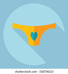 Flat modern design with shadow  Icon underwear