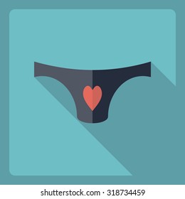 Flat modern design with shadow  Icon underwear