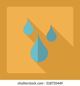 Flat modern design with shadow  Icon water drop