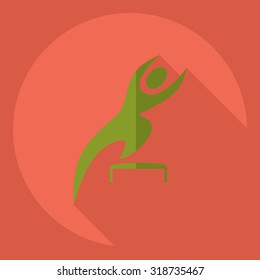 Flat modern design with shadow  Icon stick figure